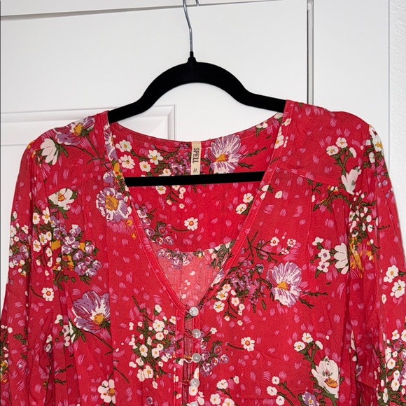 Spell - Floral Red Romper - Picture 4 of 5